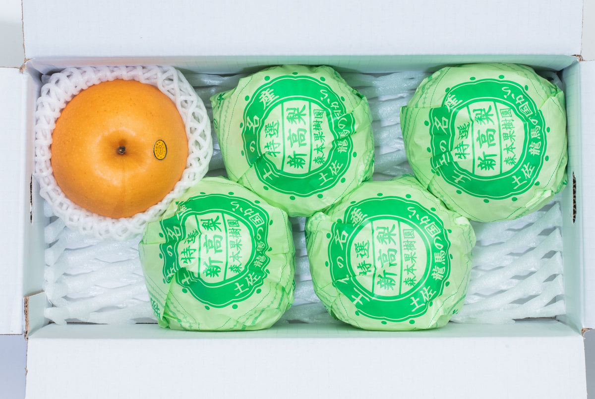 2025-お【家庭用】新高梨 5〜7玉入(3.7kg)【送料込み】 – 森本果樹園